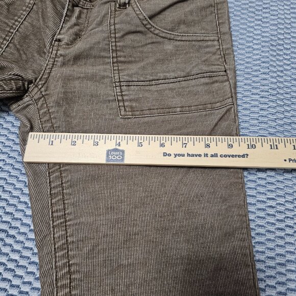 Unionbay Brown Micro-Corduroy Utility Pants Low Rise Y2K Gorpcore Size 9 - Picture 3 of 10